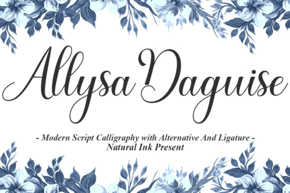 Allysa Daguise: A Script Font for Handmade Crafters and Product Creators
